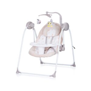 Chipolino Babywippe Nux klappbar Musik Schwingfunktion Fernbedienung Spielbogen beige