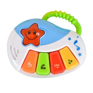 Moni Baby Musikspielzeug-Set Rock Star LT80011 Klavier Tamburin Ente Musik Licht bunt