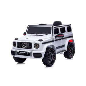 Chipolino Kinder Elektroauto SUV Mercedes G63 AMG Fernbedienung Gurt EVA-Reifen weiß