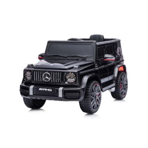 Chipolino Kinder Elektroauto SUV Mercedes G63 AMG Fernbedienung Gurt EVA-Reifen schwarz