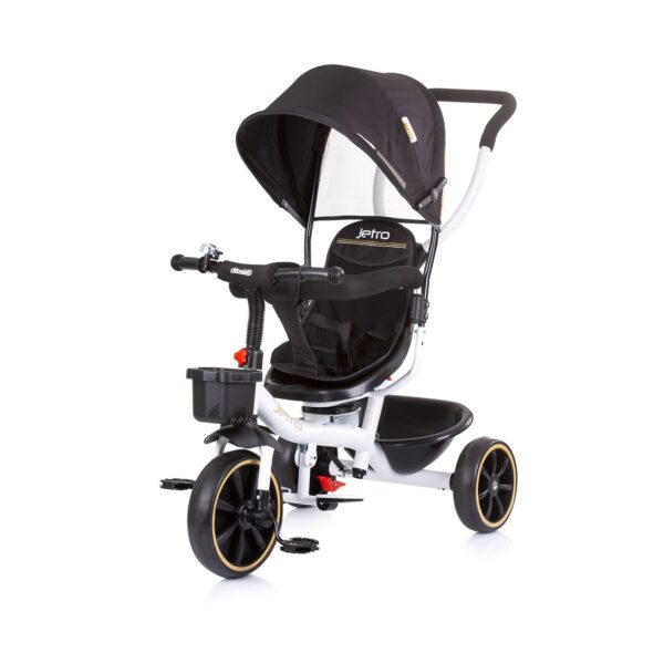 Chipolino 3in1 Dreirad Tricycle Jetro Sitz drehbar Schiebegriff Sicherheitsgurt schwarz