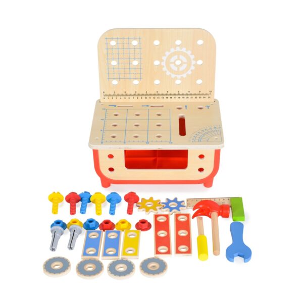 Tooky Toy Kinder Holz Werkbank TF797 Kinderwerkzeug