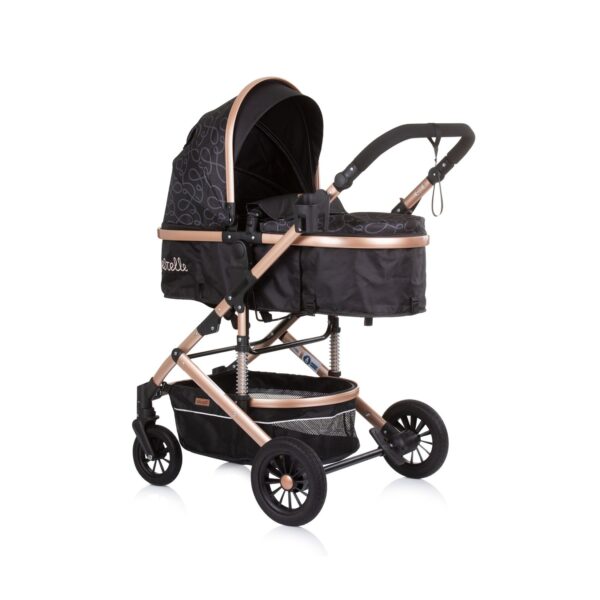 Chipolino Kombikinderwagen 2 in 1 Estelle Babywanne Sportsitz verstellbar black