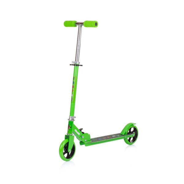 Chipolino Kinderroller Sharky klappbar PU Räder ABEC-7 Lager Bremse verstellbar grün