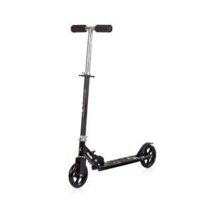 Chipolino Kinderroller Sharky klappbar PU Räder ABEC-7 Lager Bremse verstellbar schwarz