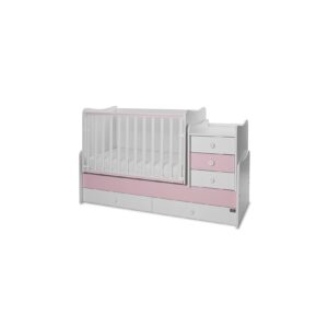 Lorelli Babybett Maxi Plus New Schaukelfunktion Jugendbett Schrank Schreibtisch pink