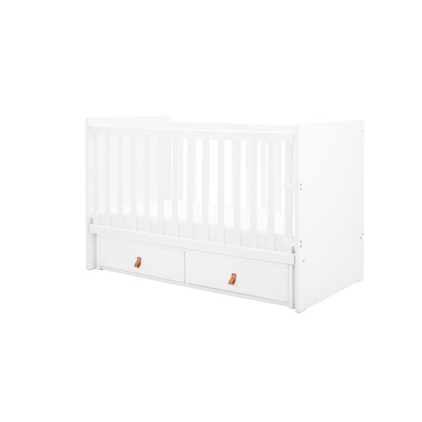 Kikkaboo Babybett Hollee Gitterbett 120 x 60 cm Schwingfunktion