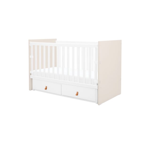 Kikkaboo Babybett Hollee Gitterbett 120 x 60 cm Schwingfunktion