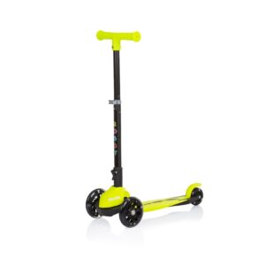 Chipolino Kinderroller Robby 3 LED-Räder Lenker höhenverstellbar klappbar Bremse gelb