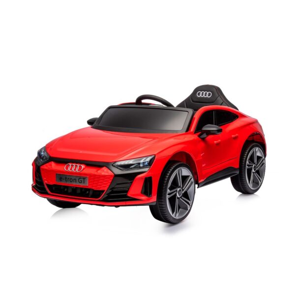 Chipolino Kinder Elektroauto Audi E-Tron Fernbedienung MP3- USB- Anschluss Gurt rot