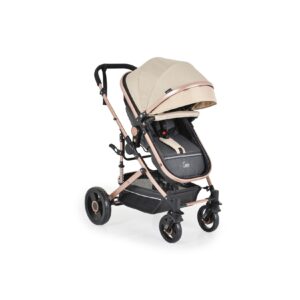 Moni Kinderwagen Ciara Tragetasche Sportsitz Wickeltasche faltbar Sitz umkehrbar beige schwarz