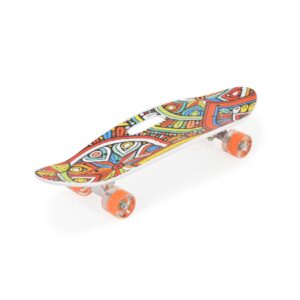 Byox Skateboard 26 Zoll mit Griff PU-Leuchträder ABEC-7 Aluminium 100 kg LED rot