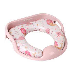 Kikkaboo Toilettenaufsatz Sea World weiches Sitzpolster Spritzschutz Handgriffe pink