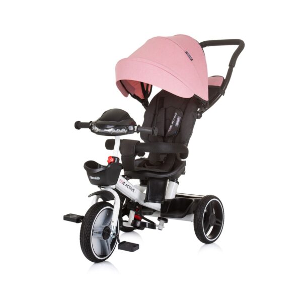 Chipolino Tricycle Dreirad Be Active 2 in 1 Sitz drehbar Musik Licht drehbar rosa