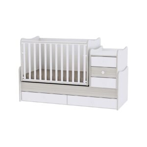 Lorelli Babybett Maxi Plus New Schaukelfunktion Jugendbett Schrank Schreibtisch hellgrau