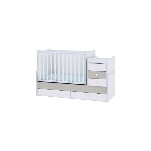 Lorelli Babybett Maxi Plus New Schaukelfunktion Jugendbett Schrank Schreibtisch in blau