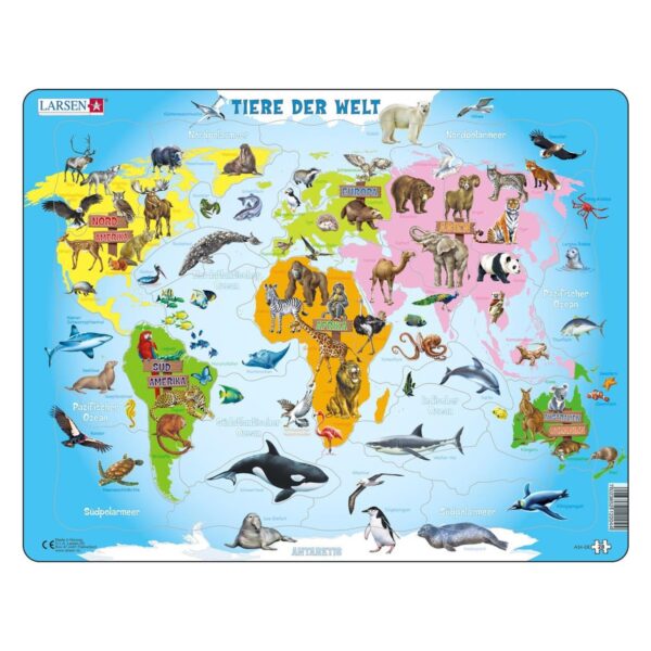 Larsen Puzzle Puzzle - Tiere der Welt