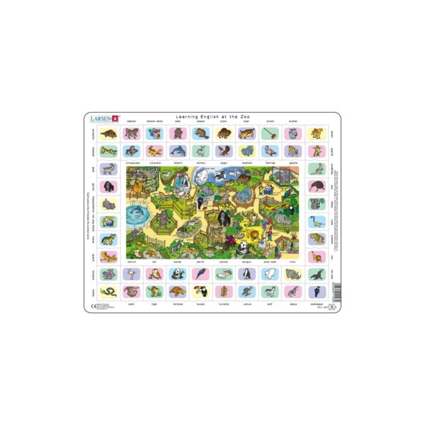 Larsen Puzzle Puzzle - Learning English (5) at the Zoo