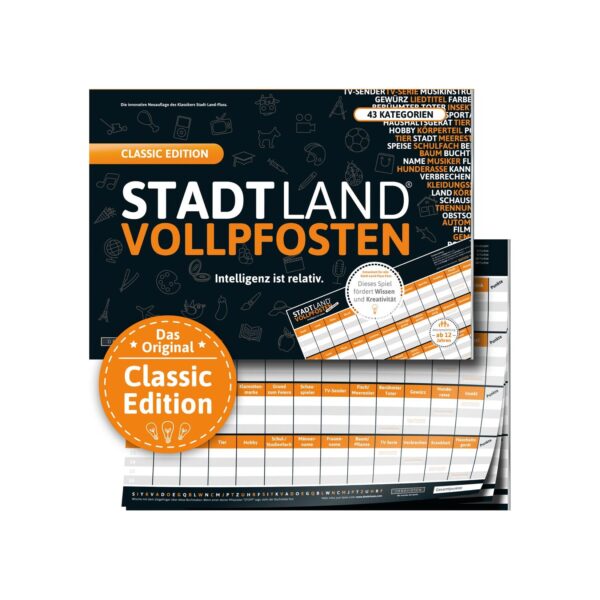 Denkriesen Spielware STADT LAND VOLLPFOSTEN® - Classic Edition (Gr...