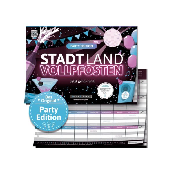 Denkriesen Spielware STADT LAND VOLLPFOSTEN® - Party Edition