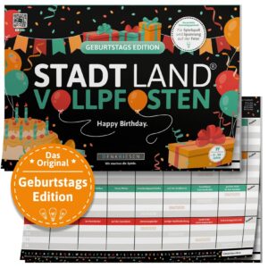 Denkriesen Spielware STADT LAND VOLLPFOSTEN® - Geburtstags Edition