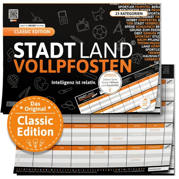 Denkriesen Spielware STADT LAND VOLLPFOSTEN® - Classic Edition