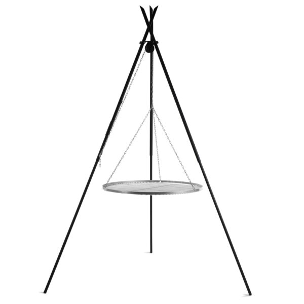 Premium Schwenkgrill „TIPI“ 210 cm - Grillrost aus Edelstahl 80 cm