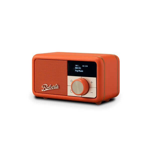 Revival Petite   pop orange   tragbares FM / DAB+ Radio mit Bluetooth und integriertem Akku