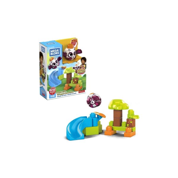 Mega Bloks Guck-Guck Panda-Rutsche Regenwald Spielset (14 Teile)