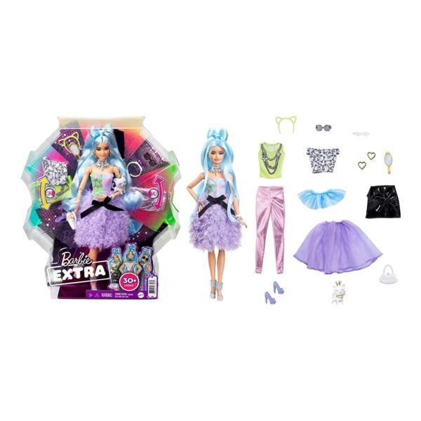 Barbie Extra Deluxe Puppe mit blauem Haar