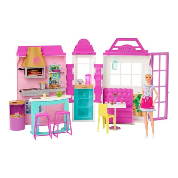 Barbie Restaurant Spielset mit Puppe