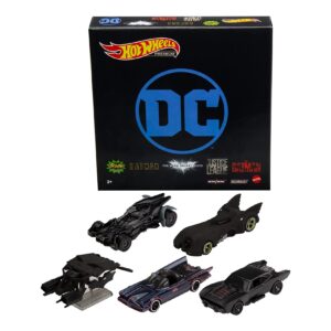 Hot Wheels Premium Batman Bundle 5 Batmobil Modelle Fahrzeug Set für Sammler