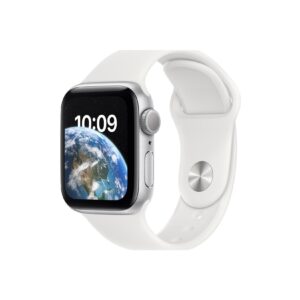 Apple Watch SE 2.Gen 2022 GPS 40mm Smartwatch Alu Silber Sportarmband Weiss