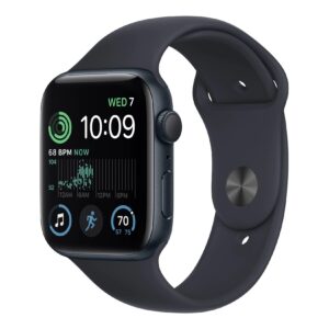 Apple Watch SE 2.Gen GPS 2022 44mm Smartwatch Alu Sportband Mitternacht Schwarz