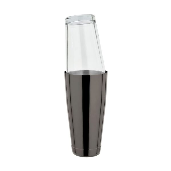 Boston Shaker 28oz. - Edelstahl - GMB - Gunmetal black mit original amerikanischen Mixing Glas