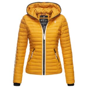 NAVAHOO Damen Steppjacke leichte Übergangsjacke mit Kapuze Kimuk Princess