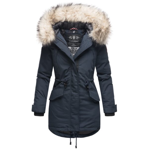 NAVAHOO Damen Wintermantel Parka mit abnehmbarem Kunstfell Lady Like