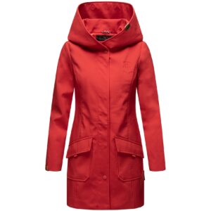 MARIKOO Damen Outdoor Winter Softshelljacke Regenjacke mit großer Kapuze Mayleen