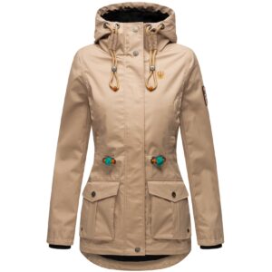 MARIKOO Damen Outdoorjacke aus Wasserabweisendem Obermaterial Babetaa