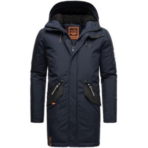 STONE HARBOUR Herren Modischer Wintermantel Winterparka mit Teddyfell Futter Ragaan