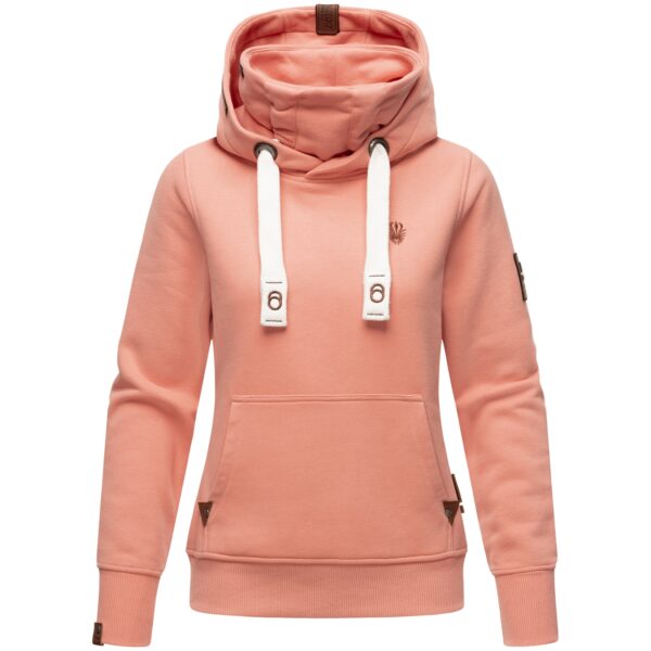 NAVAHOO Damen Kapuzensweatshirt Weicher Hoodie mit dicken Tunnelzugkordeln & Kapuze Raniaa