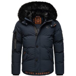 STONE HARBOUR Herren Winterjacke stylischer Winterparka mit abnehmbarer Kapuze Halvaar