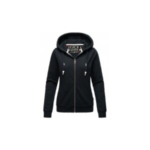 NAVAHOO Damen Kapuzensweatshirt Sportlicher Zip-Hoodie mit Dicken Tunnelzugkordeln Engelshaar