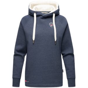 MARIKOO Damen Warmer Kapuzenpullover Pullover im Oversize Look AIRII