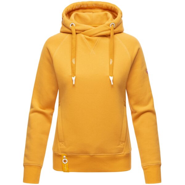 NAVAHOO Damen Kapuzensweatshirt Hoodie mit Kapuze & Breiten Tunnelzugkordeln Liebesmäuschen