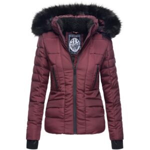 NAVAHOO Damen hochwertige Steppjacke Winterjacke mit edler Kunstfell- Kapuze Adele