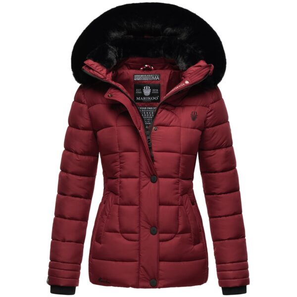 MARIKOO Damen Outdoor Winter Steppjacke mit abnehmbarer Kapuze Qesraa