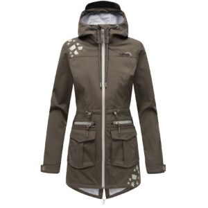 MARIKOO Damen Softshelljacke Outdoor Funktionsjacke aus Wasserabweisendem Obermaterial Ulissaa