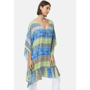 PM SELECTED Damen Schlupfbluse Extravagante Tunika Bluse mit auffallendem Print in Einheitsgröße PM58