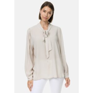 PM SELECTED Damen Stilvolle Business Crepe Bluse mit Schleife in Einheitsgröße PM62